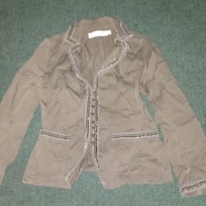 J. Crew Taupe Blazer with Button Detail Size M